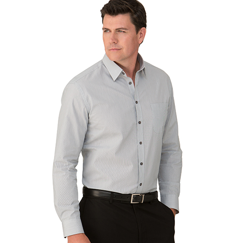 Mens Pinfeather Long Sleeve Shirt | Welborne Corporate Image
