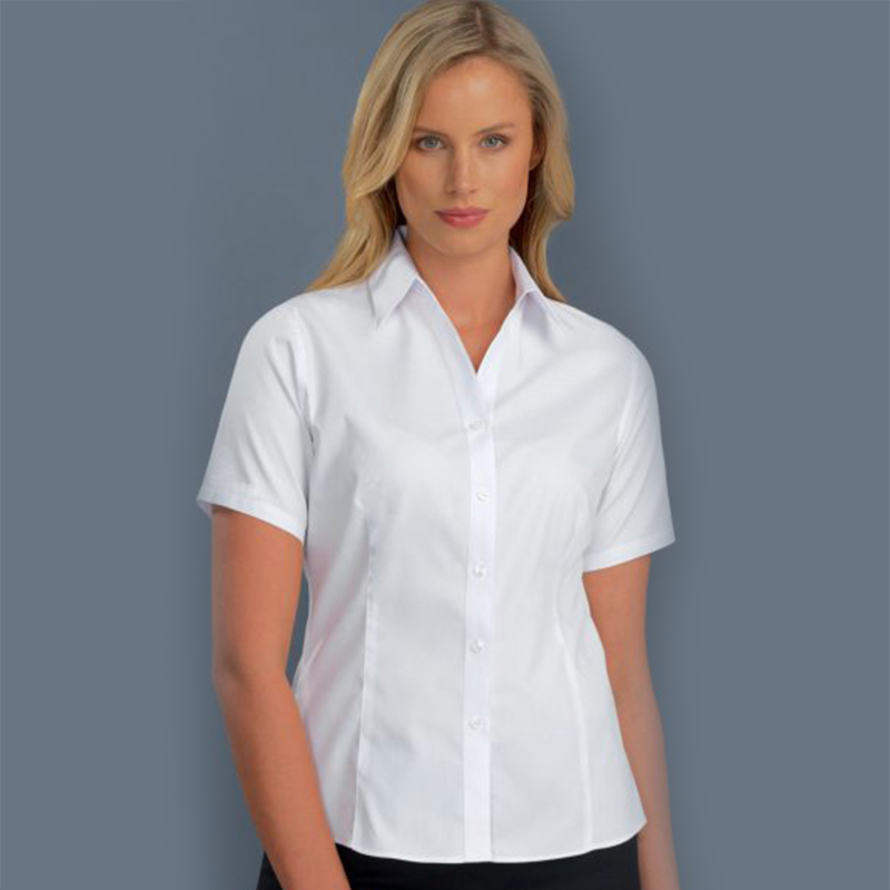 Womens Poplin Shirt Short Sleeve | Welborne Corporate Image