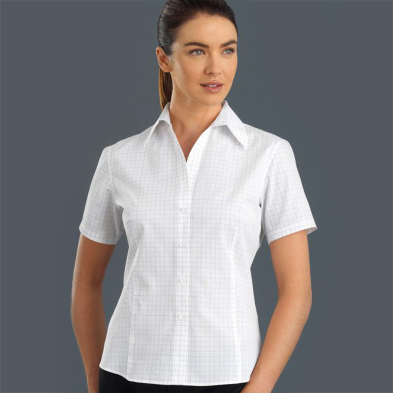 Womens Window Check Shirt Short Sleeve | Welborne Corporate Image