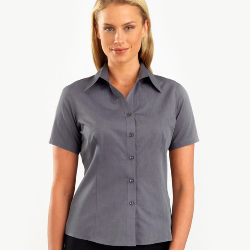 Womens Chambray Shirt Short Sleeve | Welborne Corporate Image