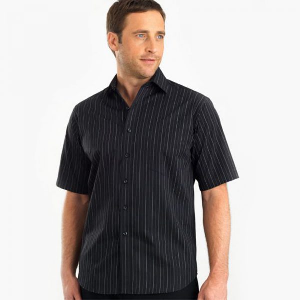 Mens Fine Stripe Shirt Short Sleeve | Welborne Corporate Image