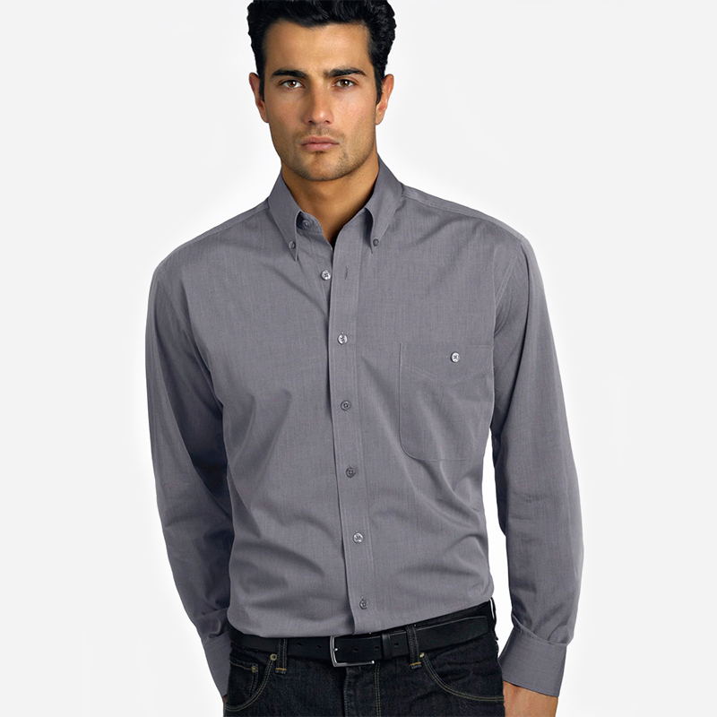 Mens Chambray Shirt Long Sleeve | Welborne Corporate Image