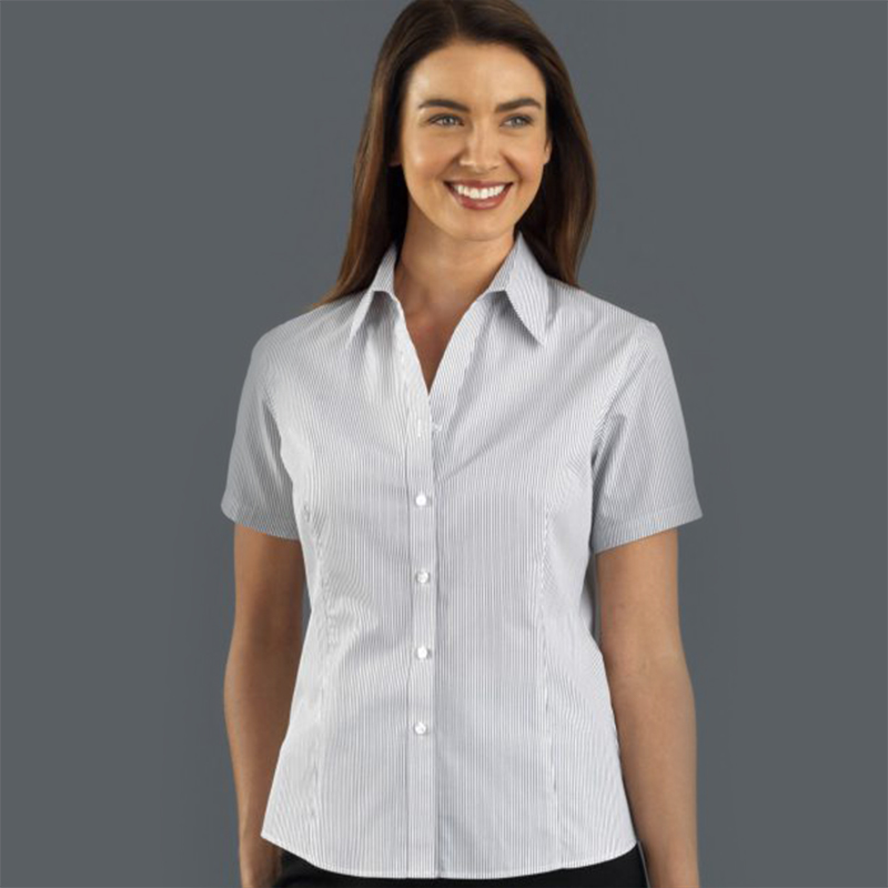 Buy Women's Herringbone Stripe Shirt Short Sleeve Online