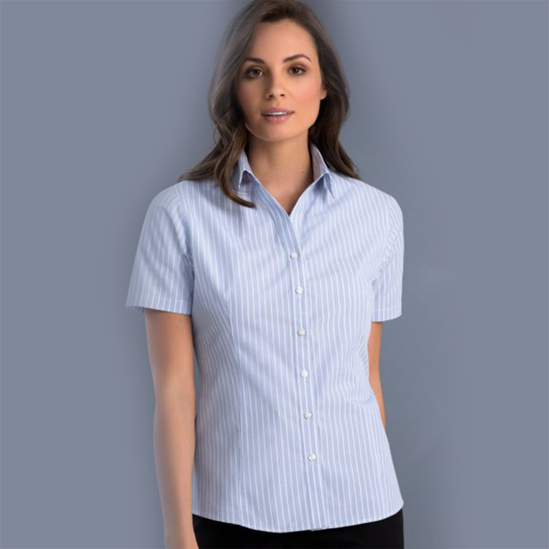 Buy Womens Pinfeather Stripe Shirt Slim Fit Short Sleeve