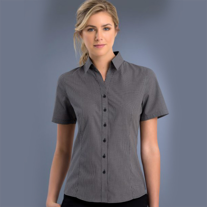 Womens Small Check Shirt Short Sleeve | Welborne Corporate Image